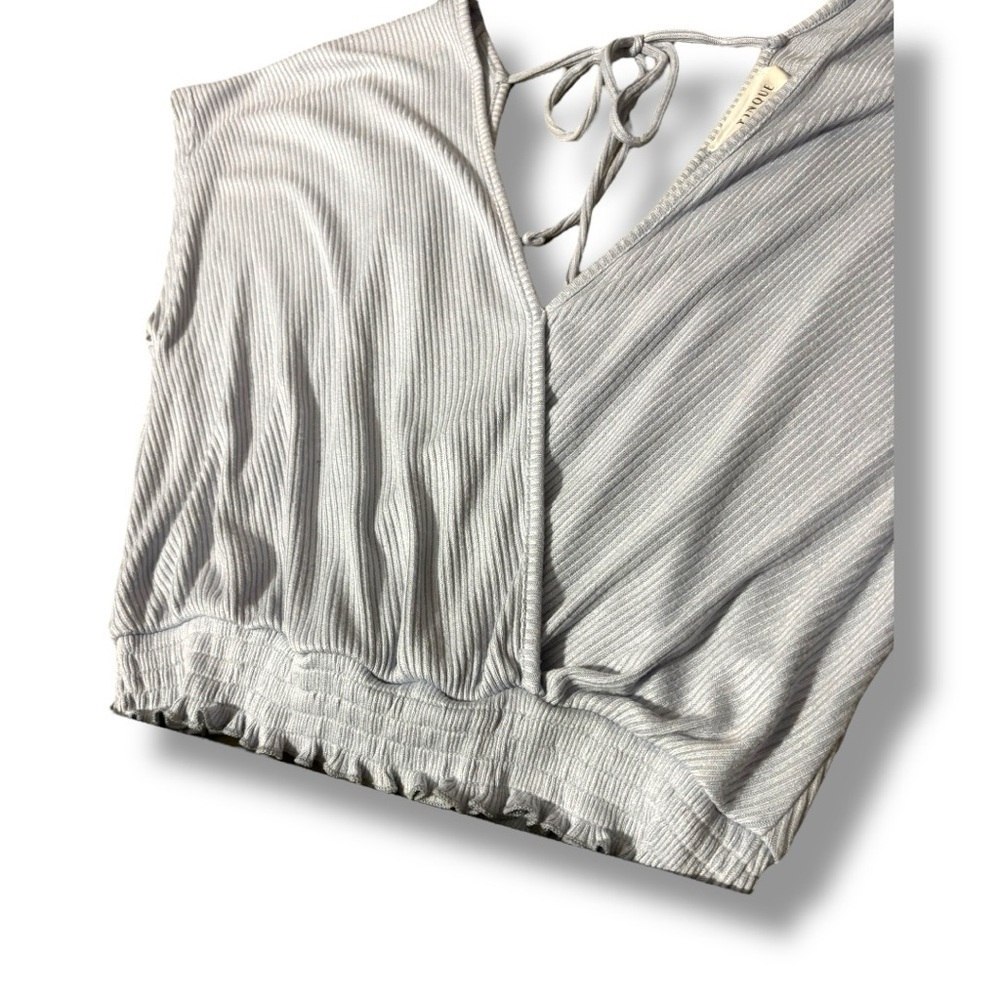 Women's White V-Neck Top - Picture 15 of 16